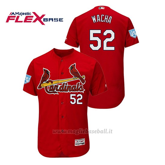 Maglia Baseball Uomo St. Louis Cardinals Michael Wacha 2019 Entrenamiento De Primavera Flex Base Rosso